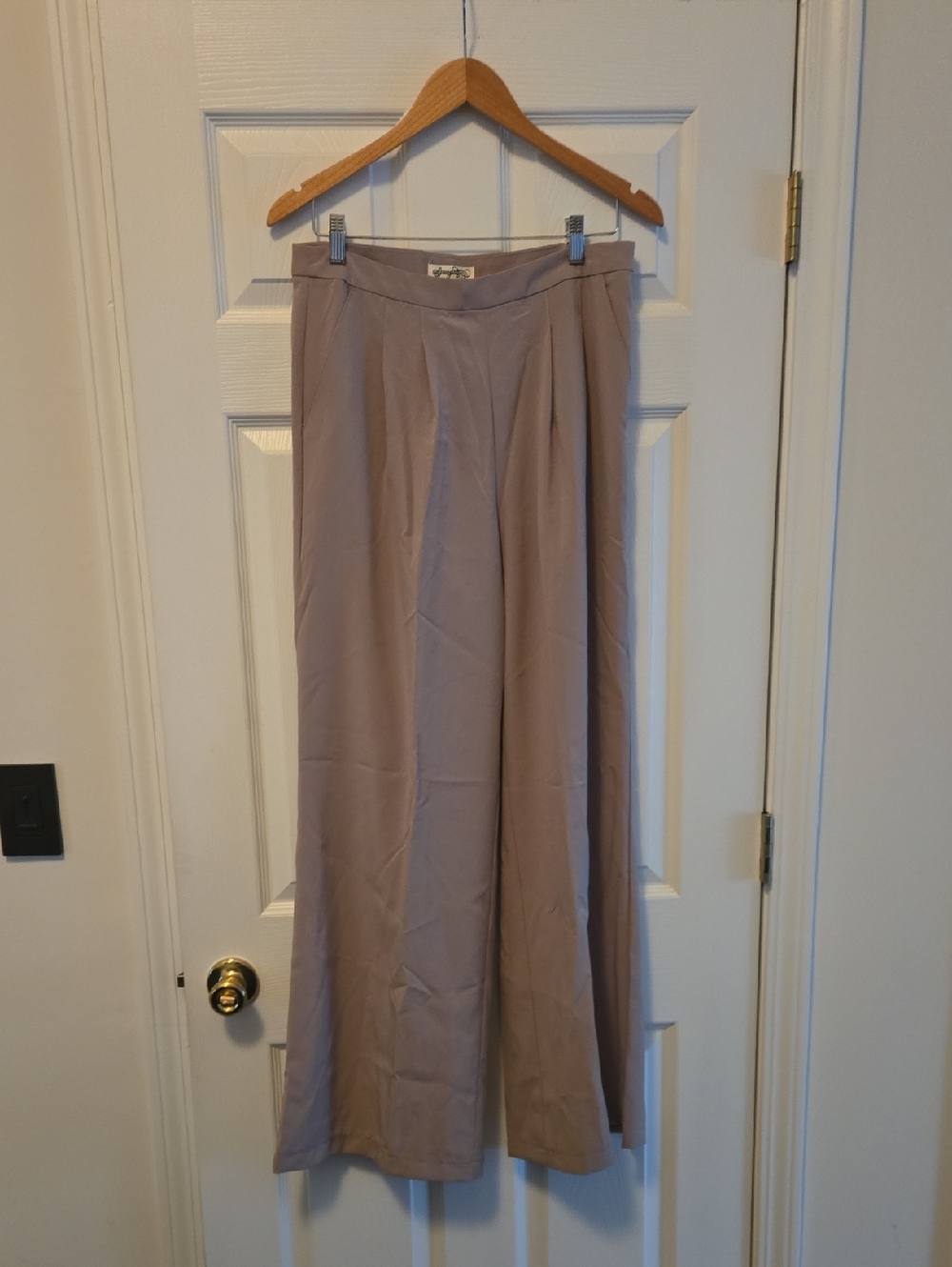 Wide Leg Women's Pants in Taupe